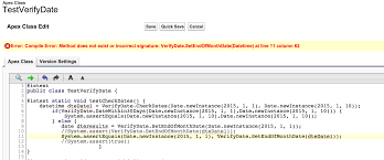 Error Method Does Not Exist Or Incorrect Signature Verifydate Setendofmonthdate Salesforce Developer Community