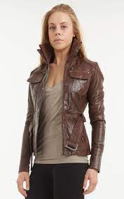Jackets For Women Leather Coat Womens Leather Jacket Women Brown