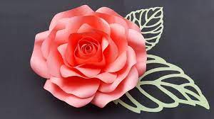 9 sheets of 60lb 8.5″x11 us letter size card stock. Diy Paper Rose Tutorial With Template Large Size Paper Roses Youtube