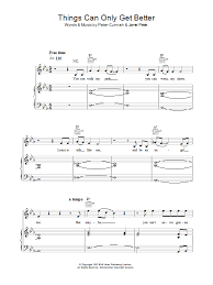 Watch the video for things can only get better from d:ream's on vol.1 for free, and see the artwork, lyrics and similar artists. Things Can Only Get Better Sheet Music D Ream Piano Vocal Guitar