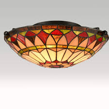 Get 5% in rewards with club o! Eul Vintage Tiffany Style Mission Semi Flush Mount Ceiling Light 15 7 Antique Art Colorful Glass Shade 3 Lights Buy Online In Grenada At Grenada Desertcart Com Productid 170163063