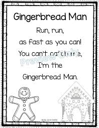Gingerbread Man Christmas Poem For Kids Christmas Poems Poetry Notebooks Common Core Kindergarten Reading