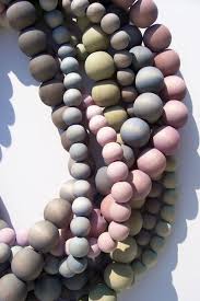 Hand Dyed Wooden Bead Necklaces Holy Smokes I Adore These The Texture The Palette Gogre Hjh Wooden Bead Necklaces Wooden Beads Bead Crafts