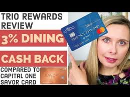 Fifth Third Bank Trio Card Is A Cash Back Credit Card For Dining Get 3 Cash Back On Restaurants There Is No Annu Credit Card Reviews Capital One Credit Card