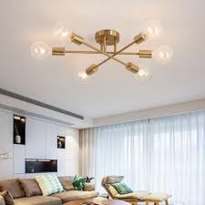 Modern Nordic Semi Flush Mount Ceiling Lamps Living Room Light Fixtures Modern Light Fixtures Ceiling Lights