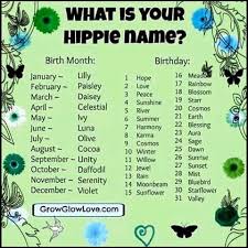 Hippie Names Hippie Names Cool Last Names Famous Last Words