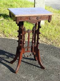 Eastlake Walnut Victorian Marble Top Table C 1885 Victorian Furniture Eastlake Furniture Marble Table Top