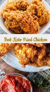 Healthy Keto Fried Chicken That S Crispy And Crunchy Made With Boneless Thigh Meat Breaded In Almond Flour And Pa Keto Fried Chicken Keto Recipes Easy Recipes