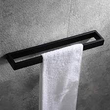 Black And White Hand Towels Bathroom Hoooh Matte Black Hand Towel Holder For Bathroom 15 3 4 Inch Stainless Steel Kitchen Towel Bar Wall Mount Towel Holder Bathroom Towel Holder Hand Towel Holder