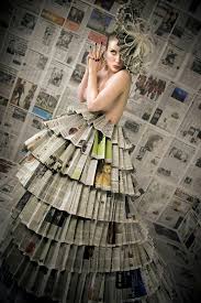Newspaper Dress Newspaper Dress Paper Fashion Newspaper Fashion