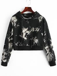 Black And Grey Tie Dye Sweatshirt Tie Dye Cropped Hoodie Black Aff Dye Tie Cropped Black Hoodie Ad Tie Dye Hoodie Cropped Hoodie Hoodie Fashion