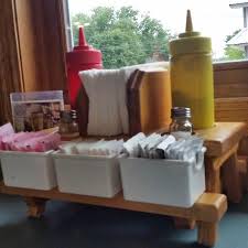 The Cute Picnic Table Condiment Tray Picture Of Joensy S Restaurant Center Point Tripadvisor