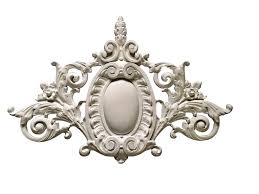 Resin Exterior Cartouche French 36 X 24 3 Relief Resin Design Gable Decorations Nature Paintings