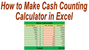 The simplest is to do a pivotchart. How To Make Cash Counting Calculator In Excel Youtube