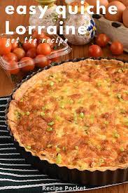 Easy Quiche Lorraine A Cheese And Bacon Quiche Serves 4 6 Recipe Quiche Lorraine Quiche Recipes Quiche