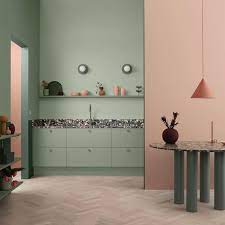 Eucalyptus Green Color Trend 2021 2022 In Interiors And Design In 2021 Green Interior Design Pink Interiors Design Kitchen Color Trends