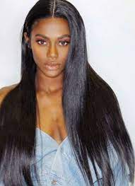 Long Straight Center Parting Synthetic Hair Lace Front Wigs 26 Inches Wig Hairstyles Straight Human Hair Straight Hairstyles