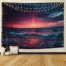Get great deals on tropical wall hanging tapestries. Amazon Com Martine Mall Tapestry Wall Tapestry Wall Hanging Tapestries Hawaiian Wave Wall Tapestries Splendid Sea With Sun Wall Blanket Wall Art For Home Living Room Dorm Decor 59 1 X 51 2 Home