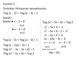 Jika ba = c, maka blog c = a a) 23 = 8 → 2log 8 = 3 b) 54 = 625 → 5log 625 = 4. Contoh Soal Logaritma Dan Pembahasannya Kelas 10 Dapatkan Contoh