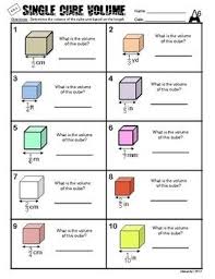 6 G 2 Single Cube Volume By Mr Alexander Teachers Pay Teachers Teaching 6th Grade Dice Math Games Common Core Math