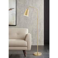 As much a decorative piece as it is a lighting solution, the downbridge collection floor lamp (lamp only) from threshold is ideal for brightening up any space. Zella Brushed Antique Brass Downbridge Floor Lamp 18x25 Lamps Plus