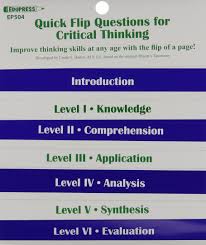 Quick Flip Questions For Critical Thinking Linda G Barton