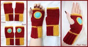 My First Gloves Iron Man Gloves Crochet Gloves Pattern Crochet Wrist Warmers Crochet Iron Man