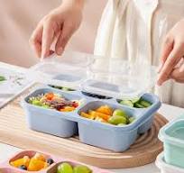 Контейнер для обедов, многоразовый контейнер для еды Bento ...