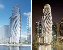 The miami tower, originally known as the centrust tower, is one of miami's best known every miamian looks forward to the tower's light schemes, with every major event, celebration or awareness. Aston Martin Tower In Miami Luxury Condos And Exclusivity