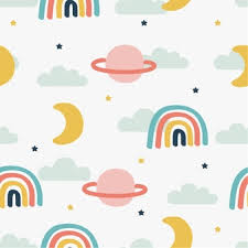 If you have your own one, just create an account on the website and upload a picture. Premium Vector Seamless Pattern Sun Rainbow And Clouds Kawaii Wallpaper On White Background Baby Cute Pastel Colors