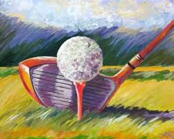 Anne Rosenvald Golf Course Art Golf Painting Golf Drawing Painting