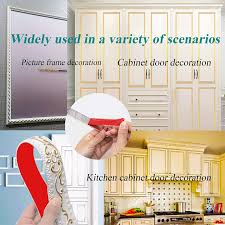 I have gotten a bajillion and one questions about what we used so here. Huaesem Flexible Molding Trim Self Adhesive 1 13 32 Inch X 16 4 Feet Crown Molding Ceiling Molding Wall Trim For Furniture Door Ward