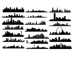 The game introduces new gameplay elements, allowing you to experience the thrill and hardships of creating and maintaining a real city. Us City Skyline Svg Skyline Svg City Scape Us Cities New Etsy