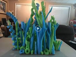 Diy Pool Noodle Coral Reef Under The Sea Party Decorations Easy To Do In 2020 Under The Sea Decorations Sea Birthday Party Decorations Ocean Party Decorations