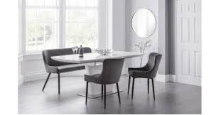 Find your table the perfect match with dining chairs in your taste. Como High Gloss Extending Dining Table With 2 Luxe Grey Dining Chairs Bench The Place For Homes