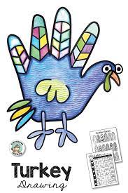 Make A Cute Thanksgiving Turkey Drawing With Kids Using These Easy Step-by-step Directed Drawing Instructions Turkey Drawing Thanksgiving Drawings Hand Turkey