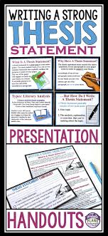 Writing A Strong Thesis Statements Is Always A Challenge For Students This Resource Will Help Them Thesis Statement Writing A Thesis Statement Thesis Writing