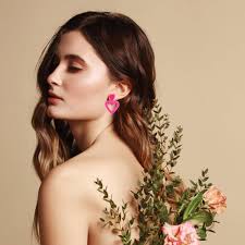 Amazon.com: 2 Pairs Hot Pink Heart Earrings For Women Red Baublebar Earring  Acrylic Candy-colored Lightweight Double Love Heart Drop Earrings:  Clothing, Shoes & Jewelry