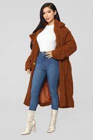 Winter In Downtown Jacket Brown High Waisted Skinny Jeans Fashion Nova Outfits Fashion