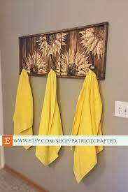 Large Carved Wood Sunflower Floral Wall Art Rustic Wooden Etsy Bathroom Art Decor Rustic Home Decor Living Wall Decor