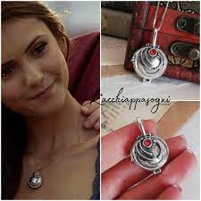 Comes in antique bronze or silver. The Vampire Diaries Elena Gilbert Vervain Oxidized 925 Sterling Silver Locket Necklace