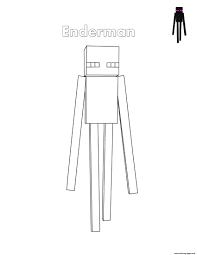 So, no wonder there are minecraft coloring pages for them. Enderman Minecraft Coloring Pages Printable