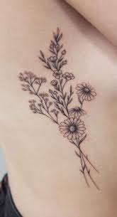 Wild Flower Sunflower Rib Tattoo Ideas For Women Black And White Delicate Side Flowertattoos In 2020 Rib Tattoo Tattoos For Women Half Sleeve Tattoos