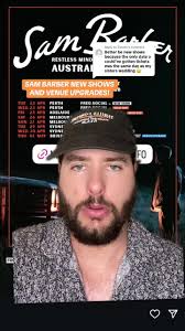 Is Sam Barber Postponing His Vancouver Show