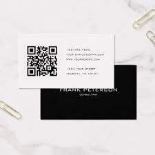 Black And White Qr Code Consultant Business Card Zazzle Com In 2020 Qr Code Business Card Vintage Business Cards Business Card Design Minimalist