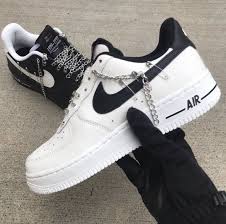 Black Air Forces Customised Custom Nike Air Force 1s Grunge Shoes Nike Air Shoes Hype Shoes