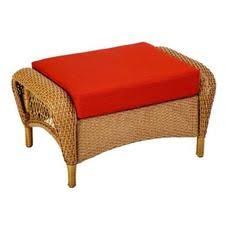 Best reviews guide analyzes and compares all martha stewart living patio chairs of 2021. Martha Stewart Living Charlottetown Natural All Weather Wicker Patio Ottoman With Quarry Red Cushion Patio Ottoman Patio Loveseat Patio Furniture Collection