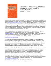 Our mission at the global healthy living foundation is to inspire, support, and empower people living with chronic illnesses to put themselves at the center . Pdf A Small Dose Of Toxicology 2 Nd Edition Released As A Free E Book By Healthy World Press