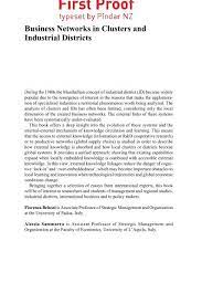 Business Networks In Clusters And Industrial Districts Sid