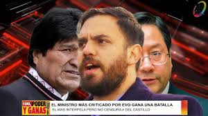 EL MINISTRO MÁS CRITICADO POR EVO GANA UNA BATALLA EL MAS INTERPELA PERO NO  CENSURA A DEL CASTILLO FPYG